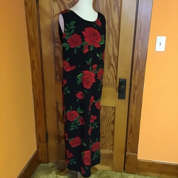 Vintage 90s roses maxi dress - Picture 5 of 9